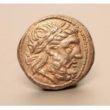 TETRADRACHM in the name of Philip II of Macedon, 359-336 BC, head of Zeus/horse and rider, about