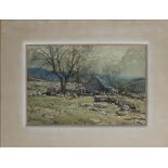 ARTHUR REGINALD SMITH R.W.S. R.S.W. (1871-1934), "Upland Pastures", watercolour, signed, artist's