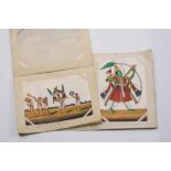 INDIAN SCHOOL, mid 19th century, twelve paintings on mica contained in a hand-made album with