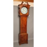 AN OAK LONGCASE CLOCK signed W. Condliffe, Sheffield, the thirty hour movement with anchor