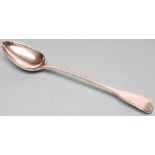 A GEORGE III SILVER BASTING SPOON, maker Eley, Fearne & Chawner, London 1808, in Fiddle and Thread