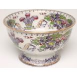 OF ROYAL INTEREST - a Victorian Scottish earthenware low pedestal bowl of circular form, printed