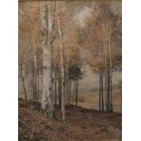 JAMES THOMAS WATTS R.Cam.A. R.B.S.A. (1853-1930), "Autumn Sunshine", watercolour, signed, artist's