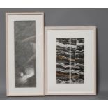 NANCY STEADMAN (Contemporary), "Night Falls", graphite on paper, unsigned, artist's label on