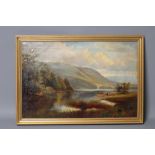 ATTRIBUTED TO WILLIAM MELLOR (1851-1931), Rydal Water, Westmorland, oil on canvas, unsigned, 24" x