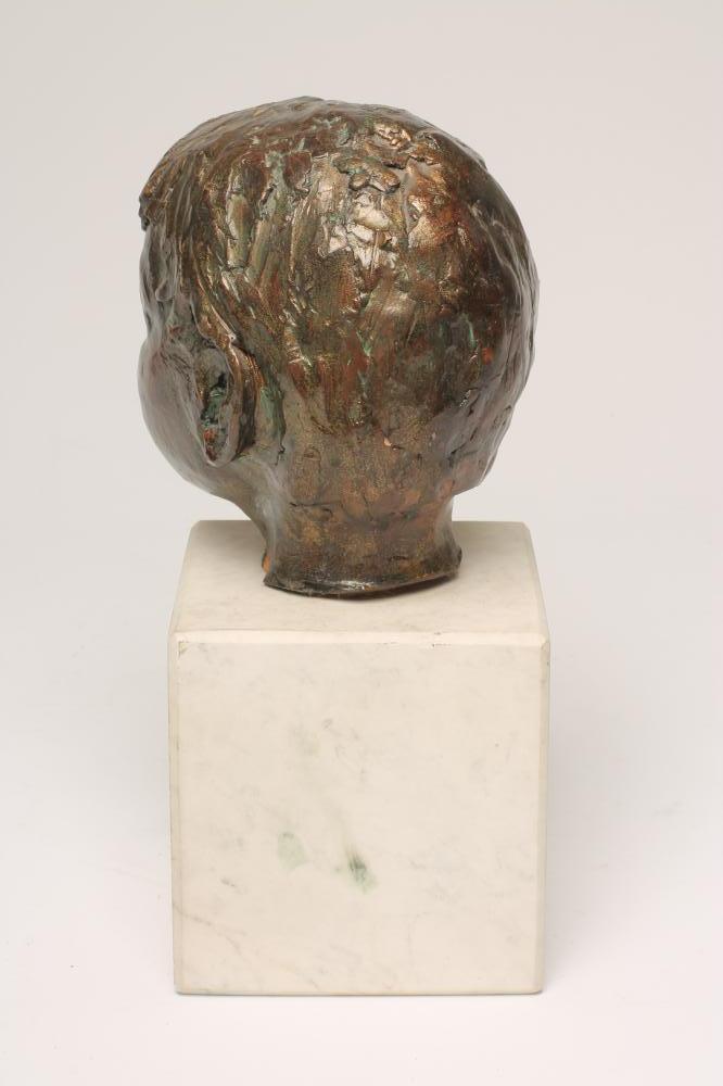 JIM FOTHERINGHAM (1921-2019), Head of a Young Boy, glazed clay sculpture, unsigned, raised on a - Image 3 of 3