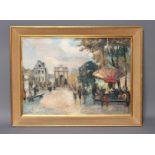 FRENCH SCHOOL (Early/Mid 20th Century), Street Scene, oil on canvas, indistinctly signed C du