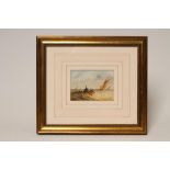 RONALD CAVALLA (b.1940), Fishing Boats in a Squall, oil on board, signed, 3 1/2" x 5", gilt frame (