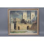 DAVID R ANDERSON (1884-1973), York Minster, oil on board, signed, Goosewell Gallery label to