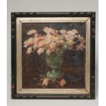 CONSTANTINE (?) (20th Century), Still Life with Flowers in a Green Vase, oil on canvas, indistinctly