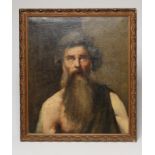 THEO VAN DOORMAAL (Belgian 1871-1910), "Portrait of Leo Tolstoy", half length, oil on canvas,