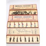 Three sets of Britains soldiers comprising British Sailors No.1510, Life Guards No.2019 and German