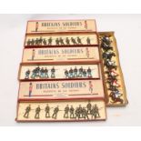 Four boxes of Britains soldiers comprising Austrian Infantry and Arabian horse back, P (Est. plus