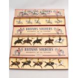 Three boxed sets of Britains soldiers comprising Skinner's Horse No.47, Cossacks No.136 and Japanese