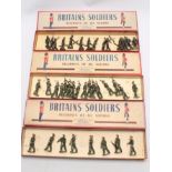 Three sets of Britains soldiers comprising 1st King George's Own Gurkha Rifles No.197, Australian