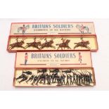 Two sets of Britains soldiers comprising The Queen's Bays No.44 and Royal Marines No.2071, P (Est.
