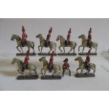 Seven composition mounted dragoon guards, and other Scots guardsman (no horse) (8) (Est. plus 21%