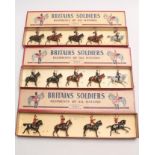 Three boxed sets of Britains soldiers comprising Cuirassiers No.138, 2me Regiment Chasseurs a Cheval