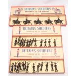 Three sets of Britains soldiers comprising The Royal Horse Guards No.1343, and two boxes of V
