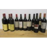 Four bottles 1999 Valentin Bianchi Malbec, four bottles 1999-2001 Bordeaux, four bottles 1994-2001