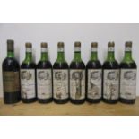 Seven bottles 1972 Chateau Pontac-Lynch Margaux and one bottle 1980 Chateau Tourteau Chollet (8) (