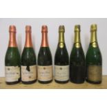 Three bottles Nectar Peche sparkling, two bottles Saint-Eloi, and one bottle Saint Croix (6) (Est.