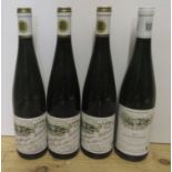 Three bottles 2002 Scharzhofberger Riesling Kabinett, E. Muller, and one bottle 2003 Scharzhoz