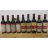 Five half bottles 1945 Chateau Leoville-Barton Saint Julien, four half bottles 1945 Chateau Rausan-