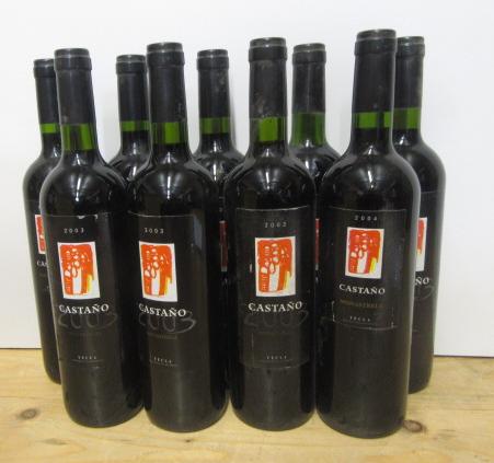 Nine bottles 2003 Castano Monastrelle, Yecla (Est. plus 21% premium inc. VAT)