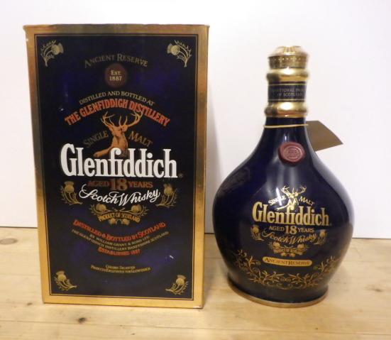 One Glenfiddich Ancient Reserve 18 year old Scotch Whisky, boxed (Est. plus 21% premium inc. VAT)