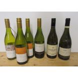 Four bottles 2010, 2011, 2012 Leeuwin Estate Chardonnay, one bottle 2010 Coniglio Chardonnay and one