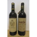 One bottle 1990 Chateau Gruaud Larose Saint-Julien and one bottle 1990 Chateau Beaumont Haut-