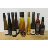 Two half bottles 2010/2011 Mount Horrocks Riesling, two half bottles 2012 Wairau River Riesling, and