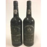 Two bottles 1977 Delafroce & CA Vintage Port (Est. plus 21% premium inc. VAT)