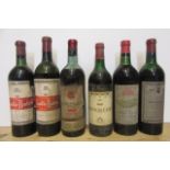 Three bottles 1945 (2) and 1943 Chateau Leoville-Barton, one bottle 1967 Mouton-Cadet La Bergoie,