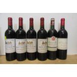 Four bottles 2001 Chateau Yon-Figeac Saint Emilion, one bottle 1996 Clos de La Cure and one bottle