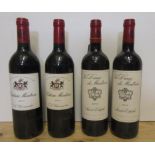 Two bottles 2001 Chateau Montrose Saint-Estephe and two bottles 2005 La Dame de Montrose Saint-