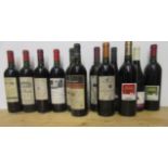 Seven bottles 1990-2001 Rioja, four bottles 1997-2000 Bordeaux and one bottle of French wine (12) (