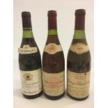 One bottle 1979 Beaune Reine Pedauque, one bottle 1990 Chambolle-Musigny Charmes, G. Clerget and one