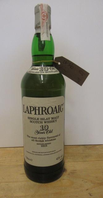 One litre 10 year old Laphroaig Single Islay Malt Whisky (Est. plus 21% premium inc. VAT)