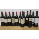Five bottles 1998-2008 Bordeaux, three bottles 2001 French Provincial, two bottles 2006 Italian