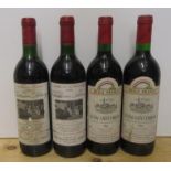Two bottles 1988 Cheateau Pitray Cotes de Castillon and two bottles 1986 Lussac-Saint-Emilion (