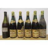Three bottles 1957 Chassagne-Montrachet Les Ruchottes, two bottles 1962 Batard-Montrachet Ramonet-