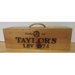 One magnum 1974 Taylors LBV in wooden case (Est. plus 21% premium inc. VAT)