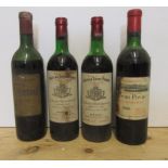 Two bottles 1959 Chateau Saint Pierre St Julien-Beychevelle, one bottle 1966 Chateau Pavie Saint-