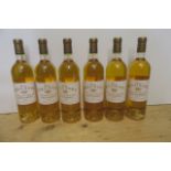 Six bottles 2007 Chateau Rieussec Sauternes (Est. plus 21% premium inc. VAT)