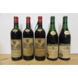 Three bottles 1961 Chateau Saint-Estephe and two bottles 1964 Clos de Conte, Cote d'Or (5) (Est.