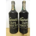 Two bottles 1975 Niepoort's Vintage Port (Est. plus 21% premium inc. VAT)