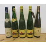 Three bottles 2005 Trimbach Riesling Reserve, one bottle 1998 Domaines Schlumberger Kitterle Pinot