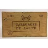 Twelve bottles 1998 Carruades de Lafite, OWC (Est. plus 21% premium inc. VAT)